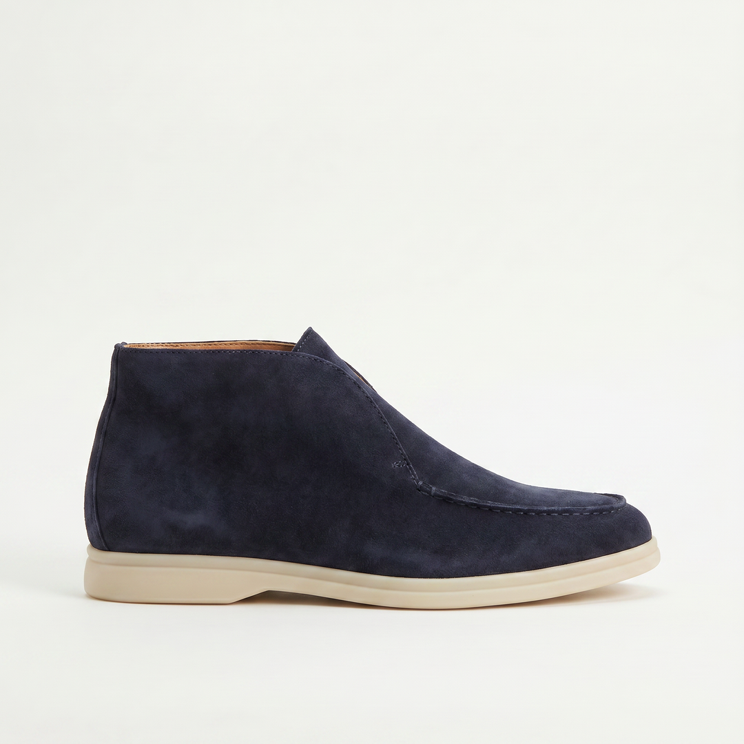 Men's Casual Leather Mid-Top Slip-On Loafers
