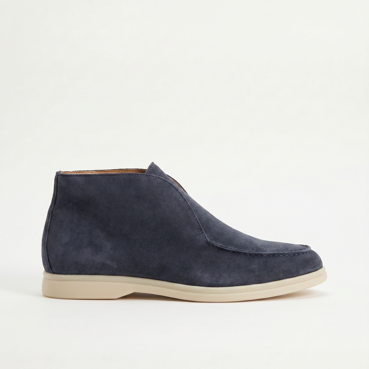 Men's Casual Leather Mid-Top Slip-On Loafers
