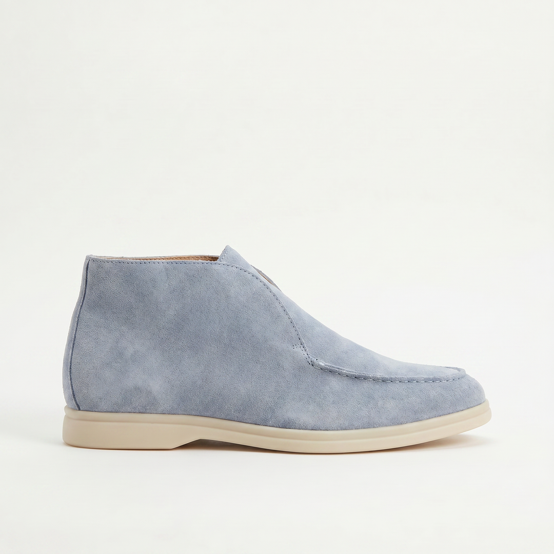 Men's Casual Leather Mid-Top Slip-On Loafers