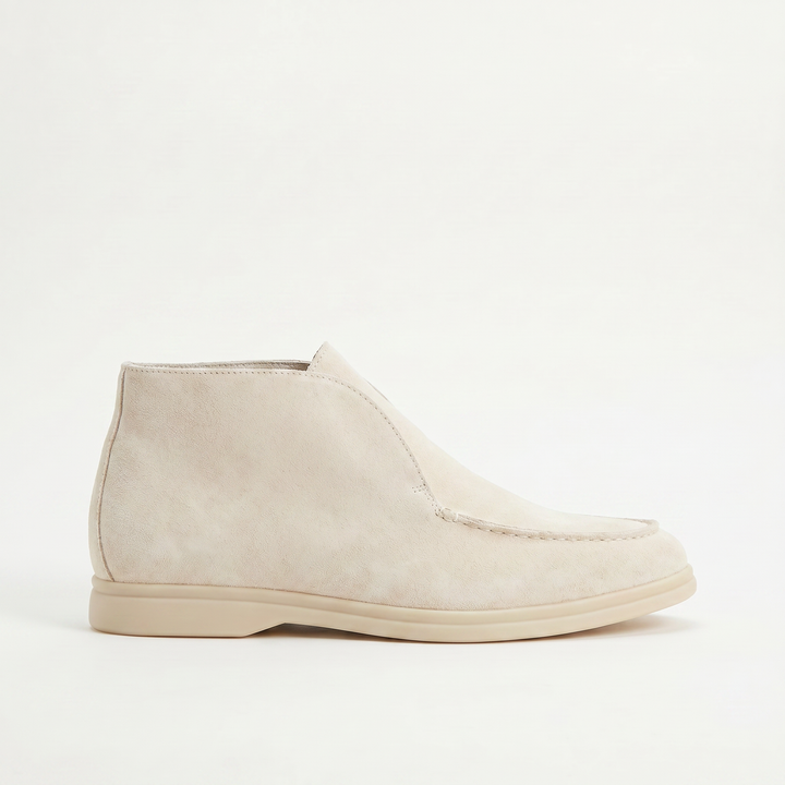 Men's Casual Leather Mid-Top Slip-On Loafers