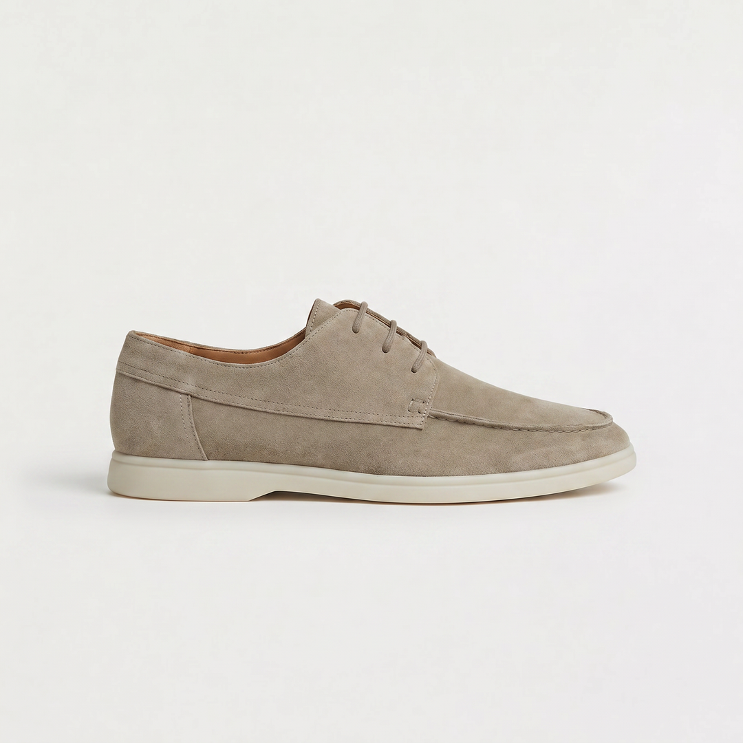 Men's Casual Leather Lace-Up Loafers