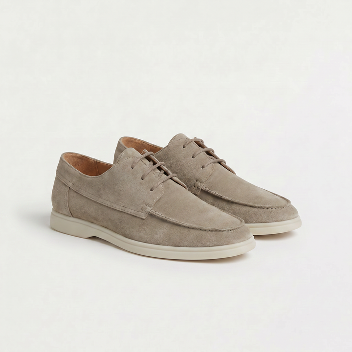 Men's Casual Leather Lace-Up Loafers