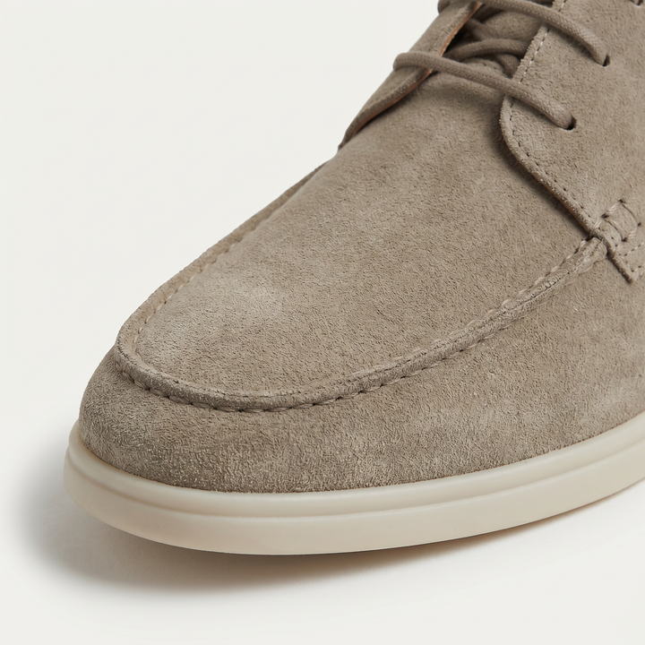 Men's Casual Leather Lace-Up Loafers