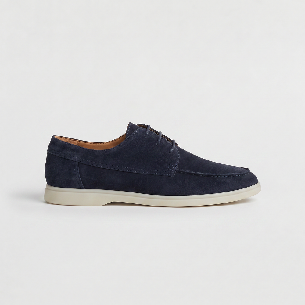 Men's Casual Leather Lace-Up Loafers