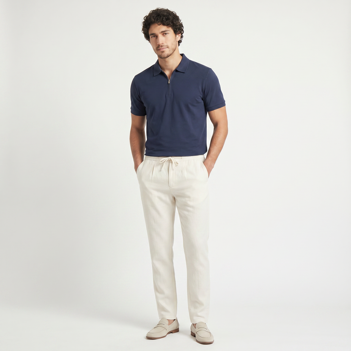 Men's Casual Linen Drawstring Trousers