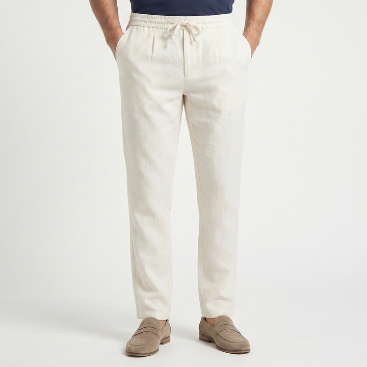 Men's Casual Linen Drawstring Trousers
