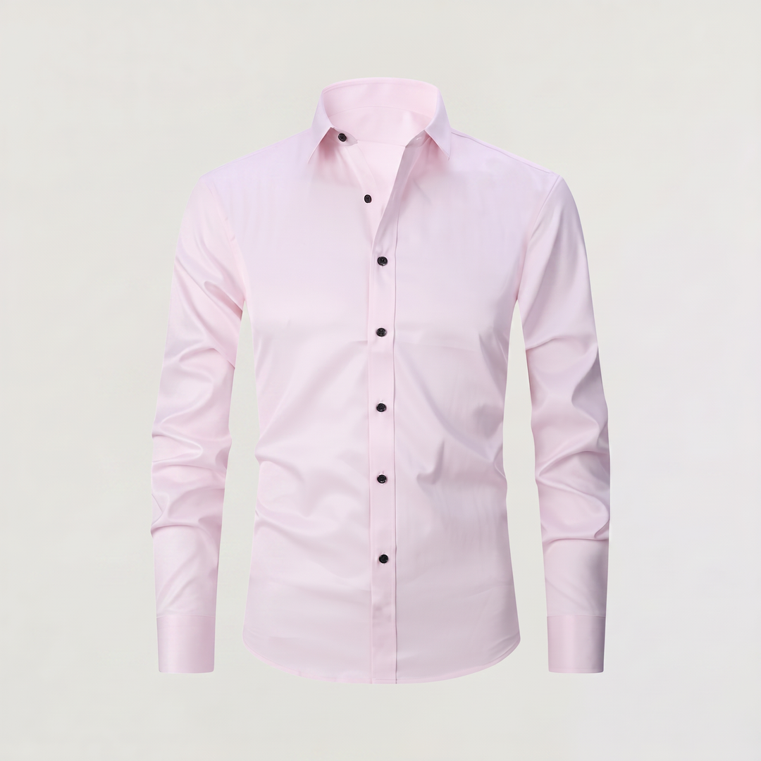 Men's Classic Slim-Fit Cotton Button-Up Dress Shirt