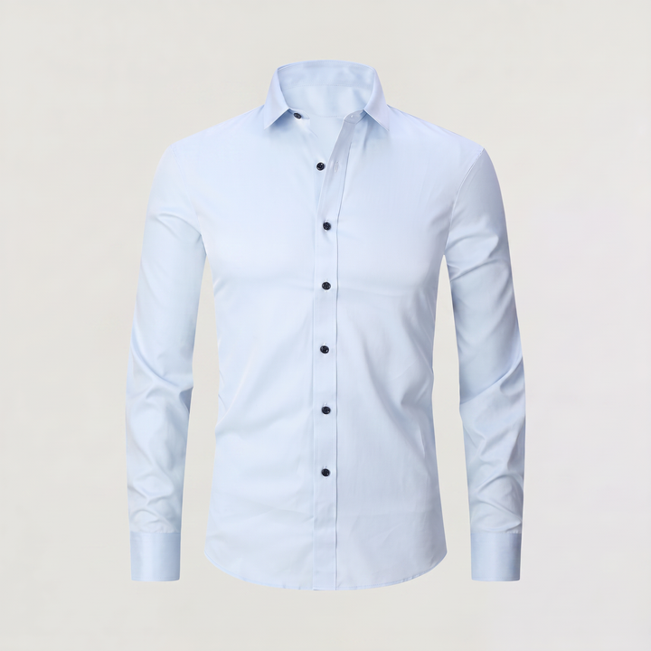 Men's Classic Slim-Fit Cotton Button-Up Dress Shirt