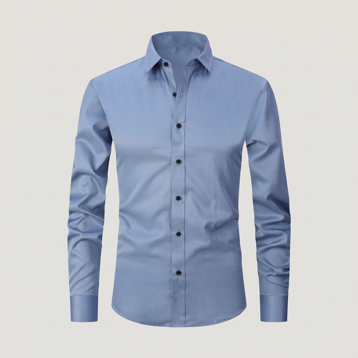 Men's Classic Slim-Fit Cotton Button-Up Dress Shirt