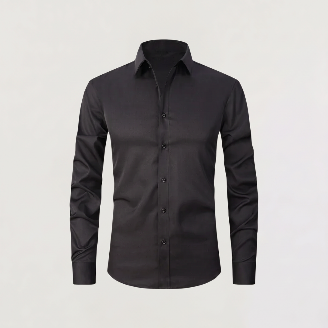 Men's Classic Slim-Fit Cotton Button-Up Dress Shirt