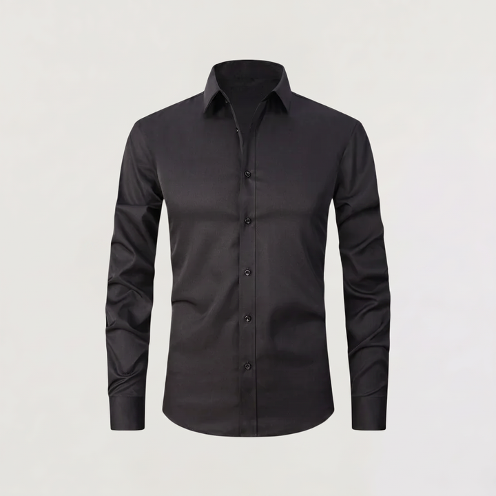 Men's Classic Slim-Fit Cotton Button-Up Dress Shirt