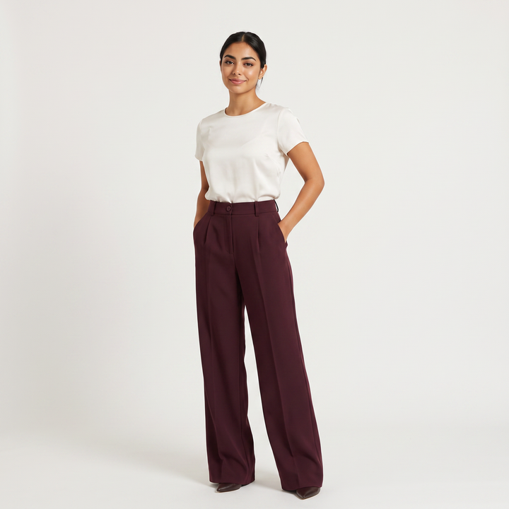 Women's Classic High Waist Wide Leg Trousers