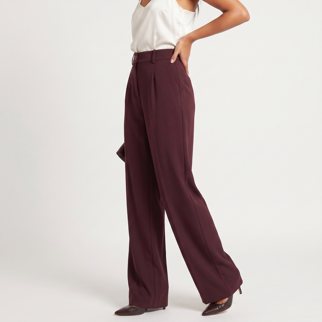 Women's Classic High Waist Wide Leg Trousers