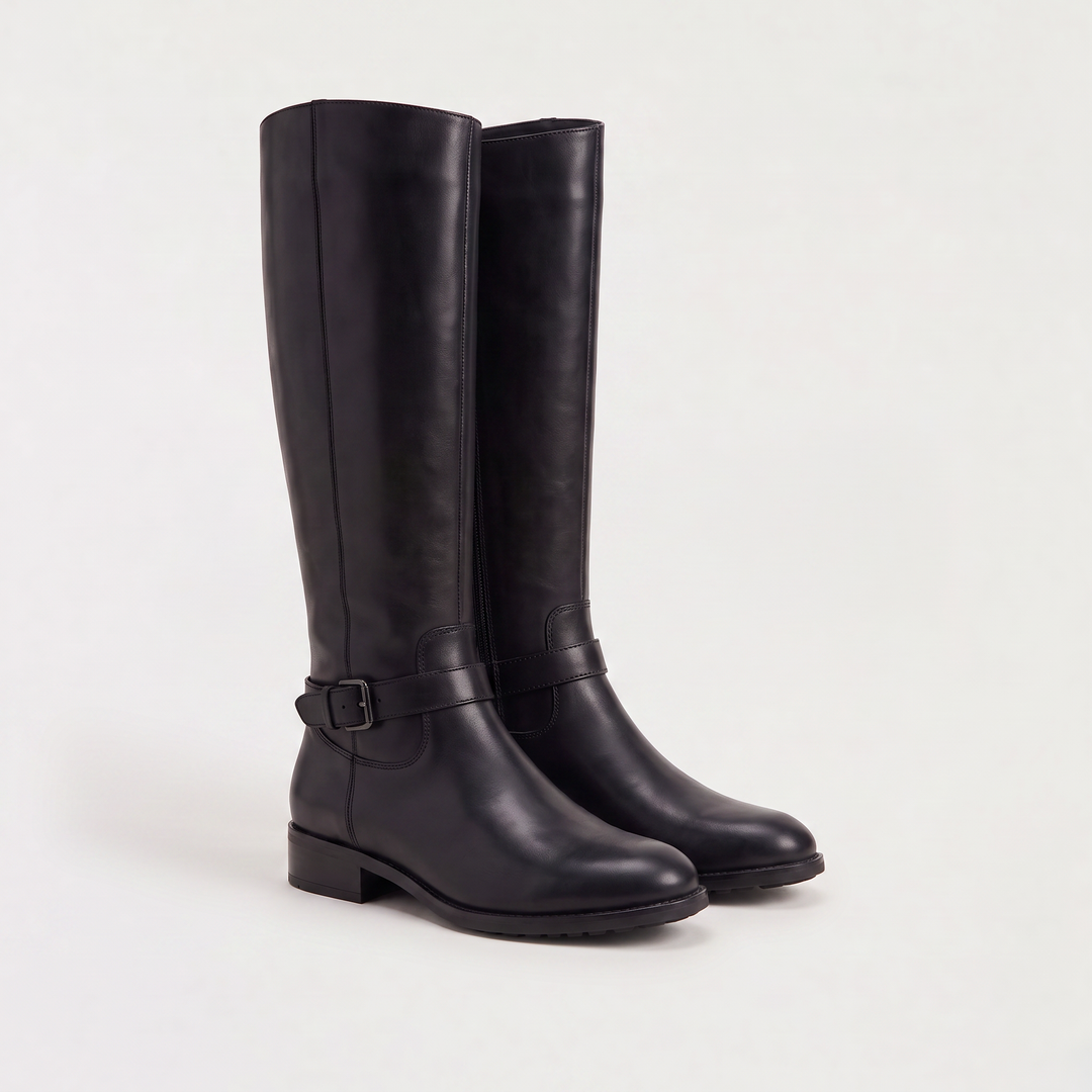 Women's Classic Leather Knee-High Riding Boots