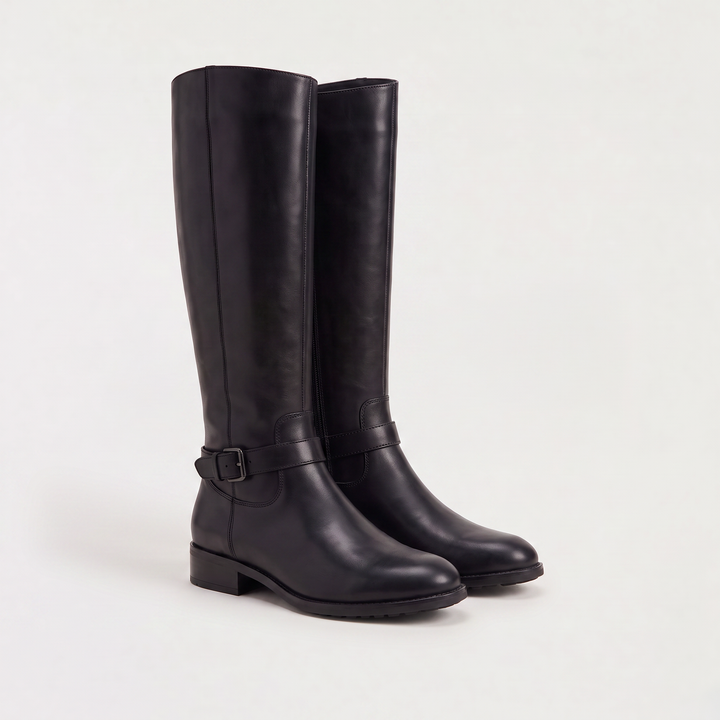 Women's Classic Leather Knee-High Riding Boots