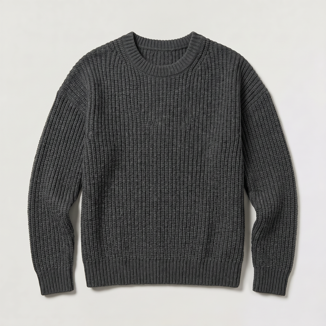 Men's Casual Textured Knit Loose Fit Sweater