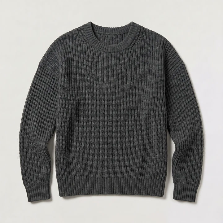 Men's Casual Textured Knit Loose Fit Sweater