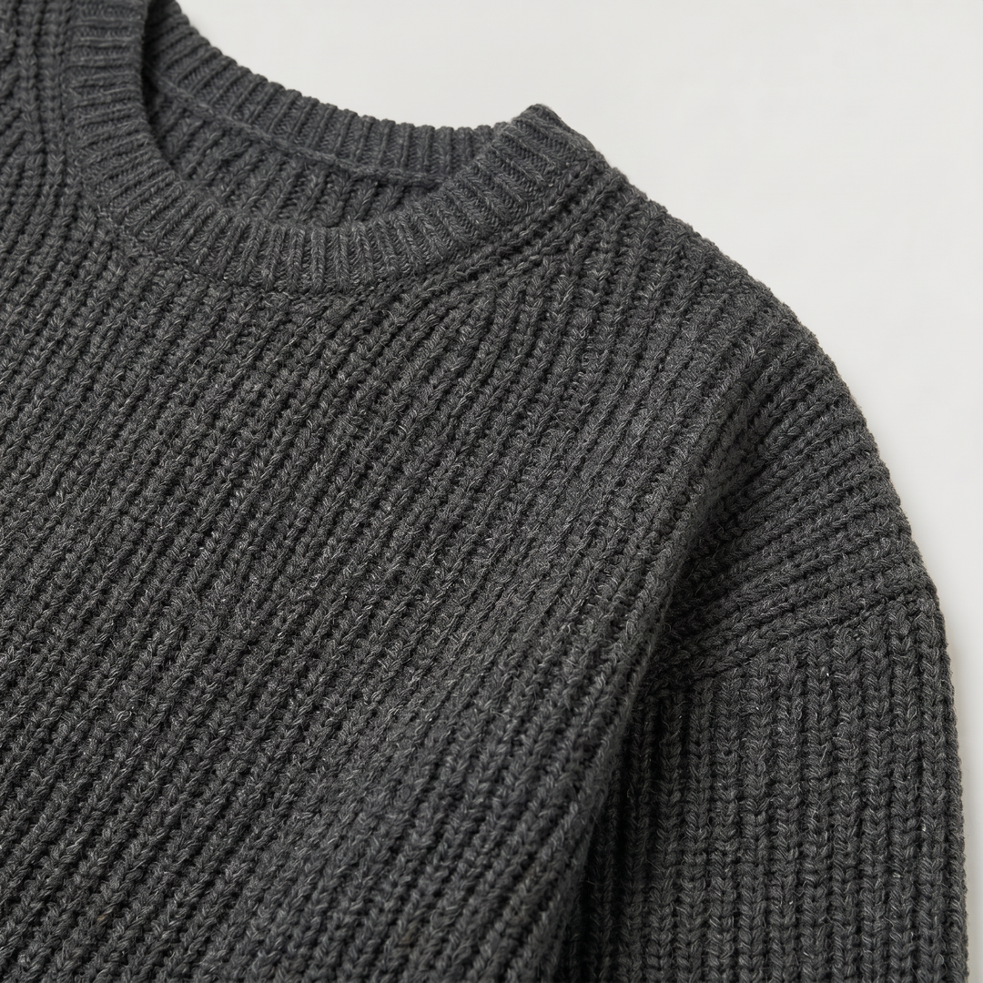 Men's Casual Textured Knit Loose Fit Sweater