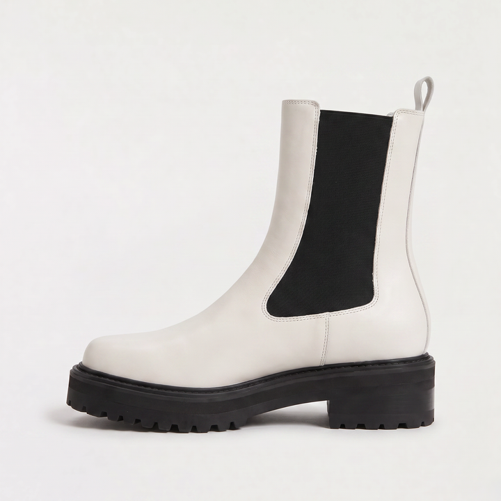 Women's Stylish Leather Platform Chelsea Boots