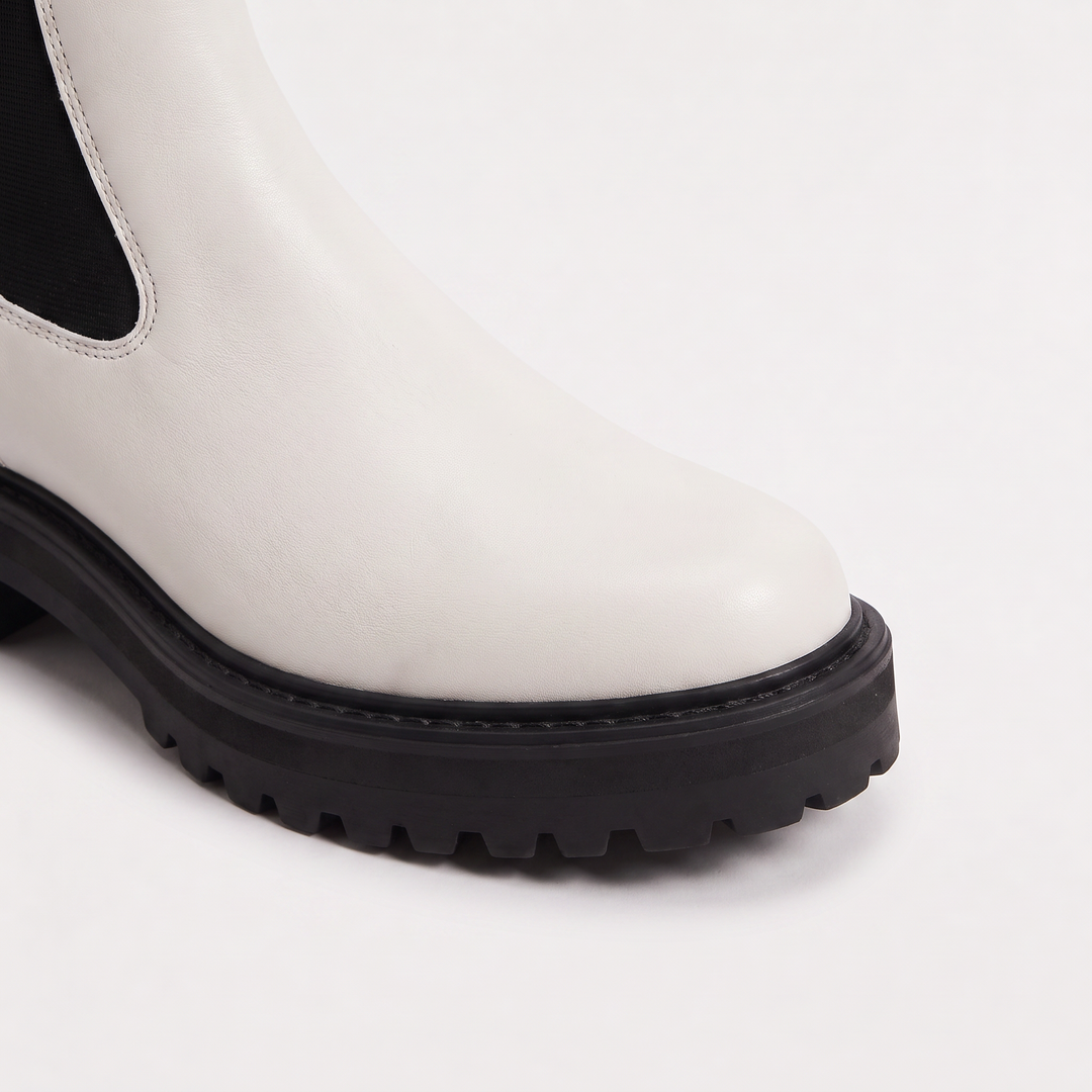 Women's Stylish Leather Platform Chelsea Boots