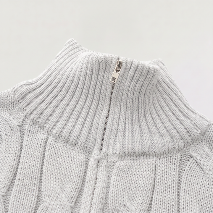 Men's Classic Knitted Half Zip Jumper