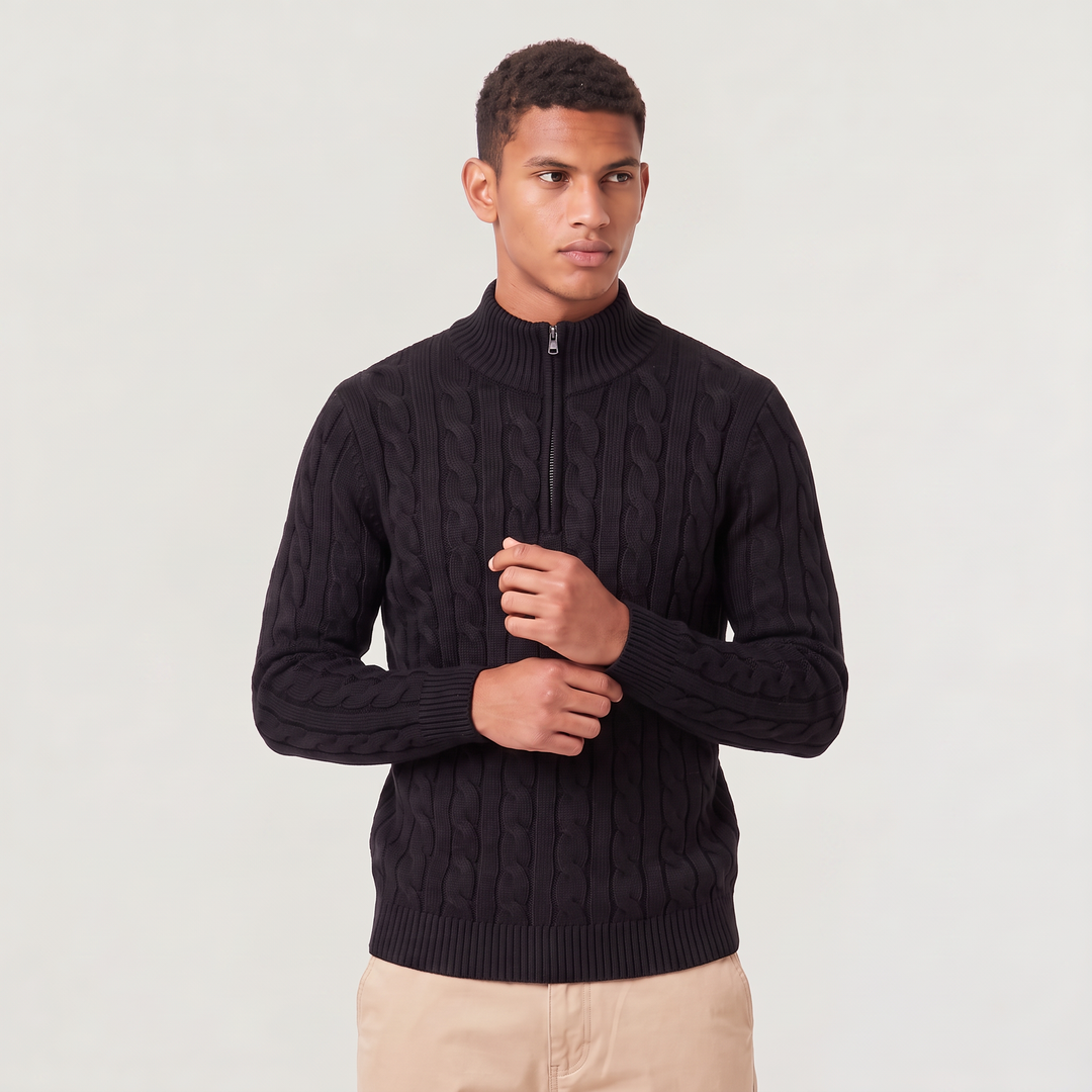 Men's Classic Knitted Half Zip Jumper