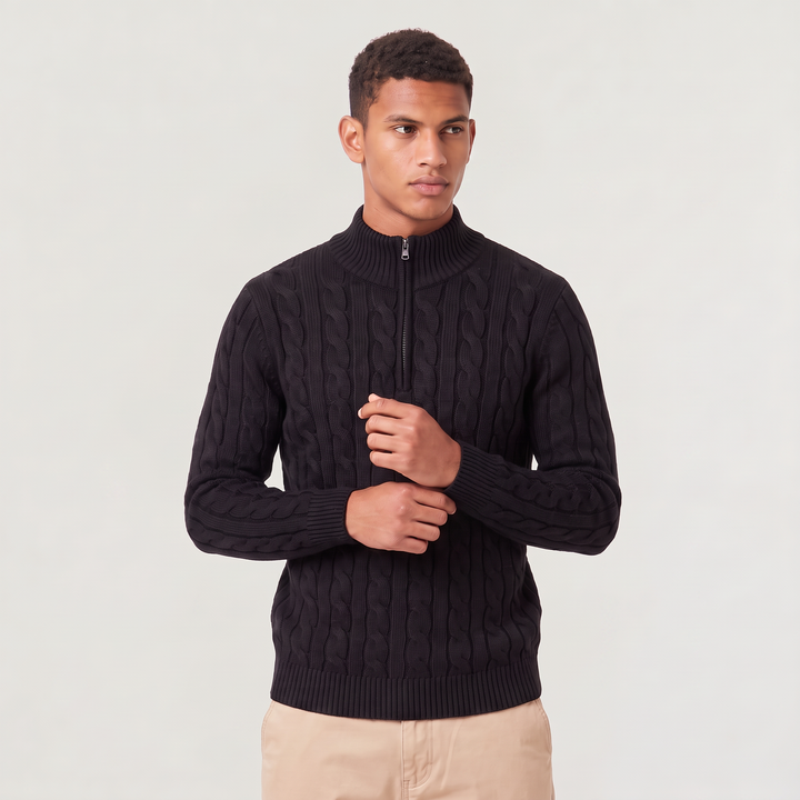 Men's Classic Knitted Half Zip Jumper