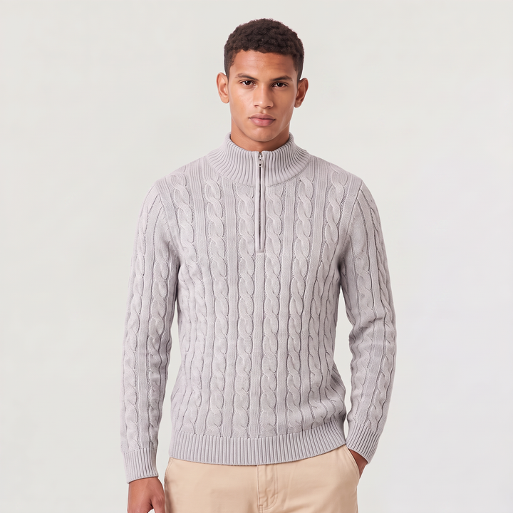 Men's Classic Knitted Half Zip Jumper