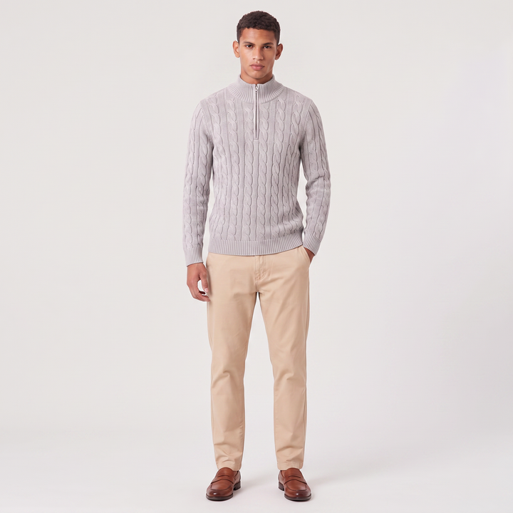 Men's Classic Knitted Half Zip Jumper