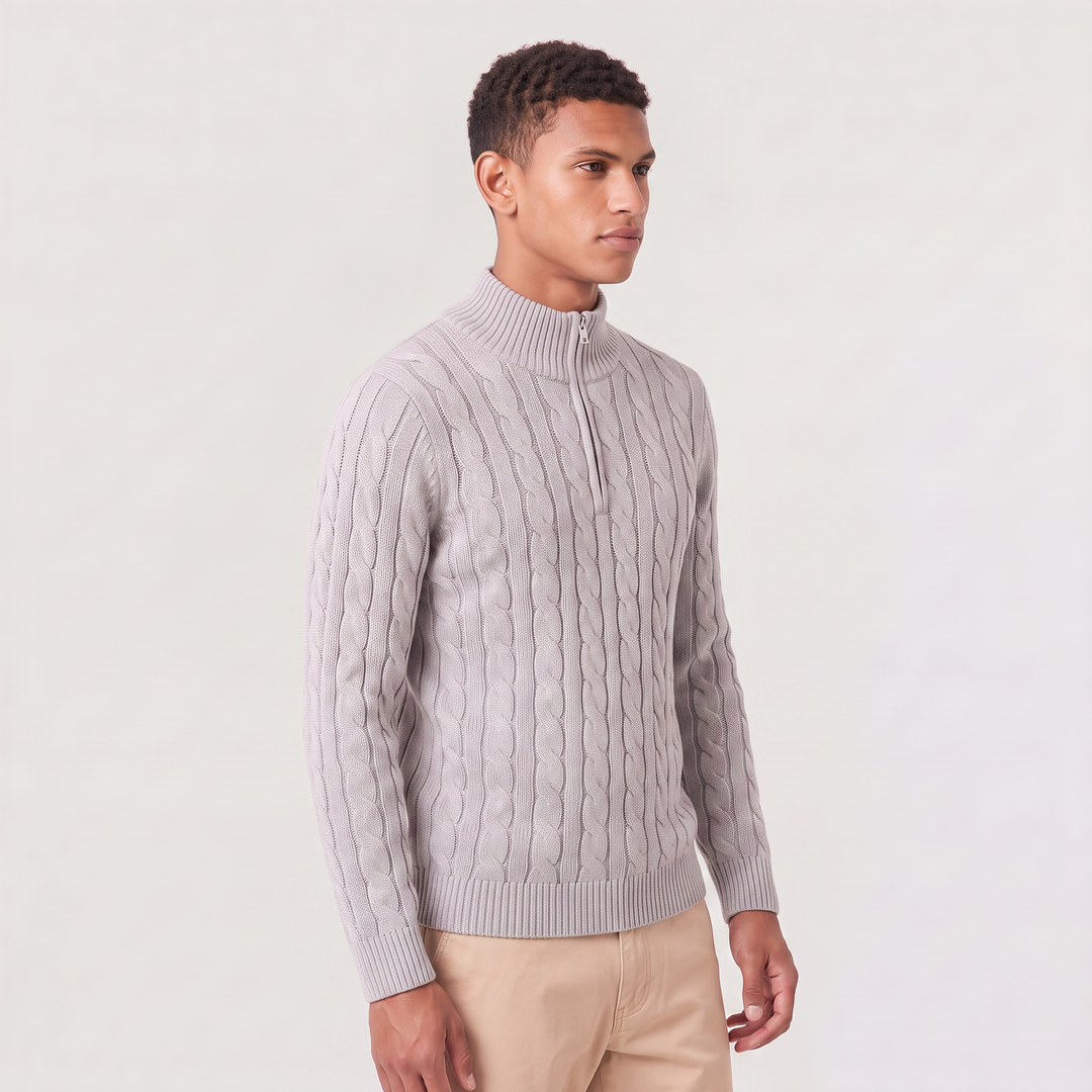 Men's Classic Knitted Half Zip Jumper