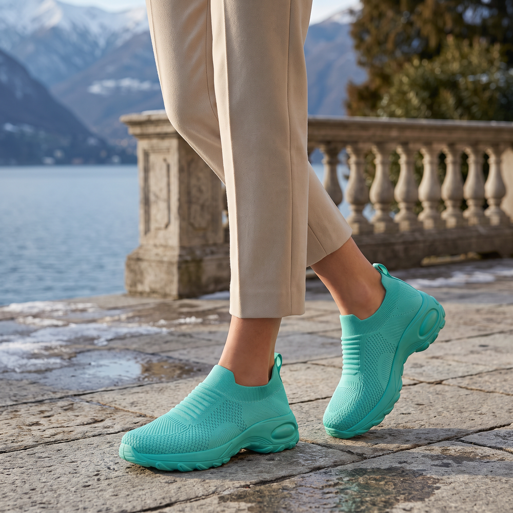 Women's Casual Knit Slip-On Walking Trainers
