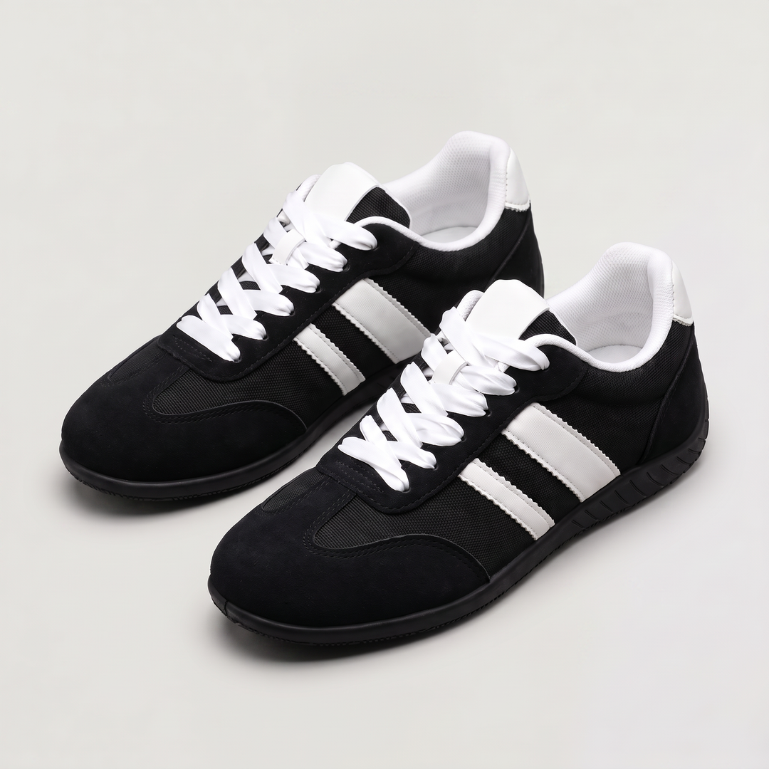 Women's Lightweight Lace-Up Casual Leather Trainers