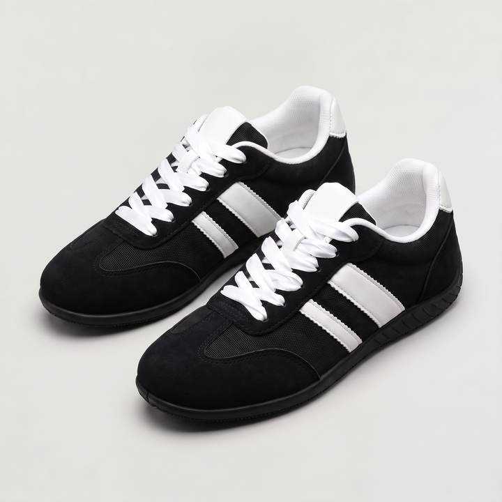 Women's Lightweight Lace-Up Casual Leather Trainers