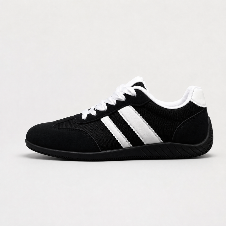 Women's Lightweight Lace-Up Casual Leather Trainers