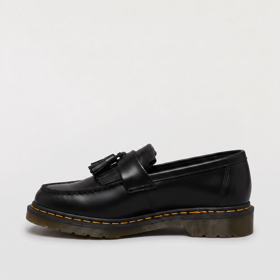 Men's Classic Leather Tassel Slip-On Loafers with Low Heel