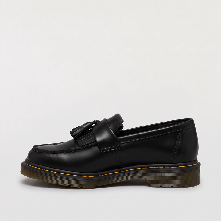 Men's Classic Leather Tassel Slip-On Loafers with Low Heel