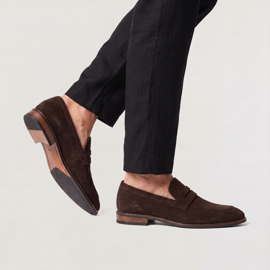 Men's Classic Nubuck Penny Loafers