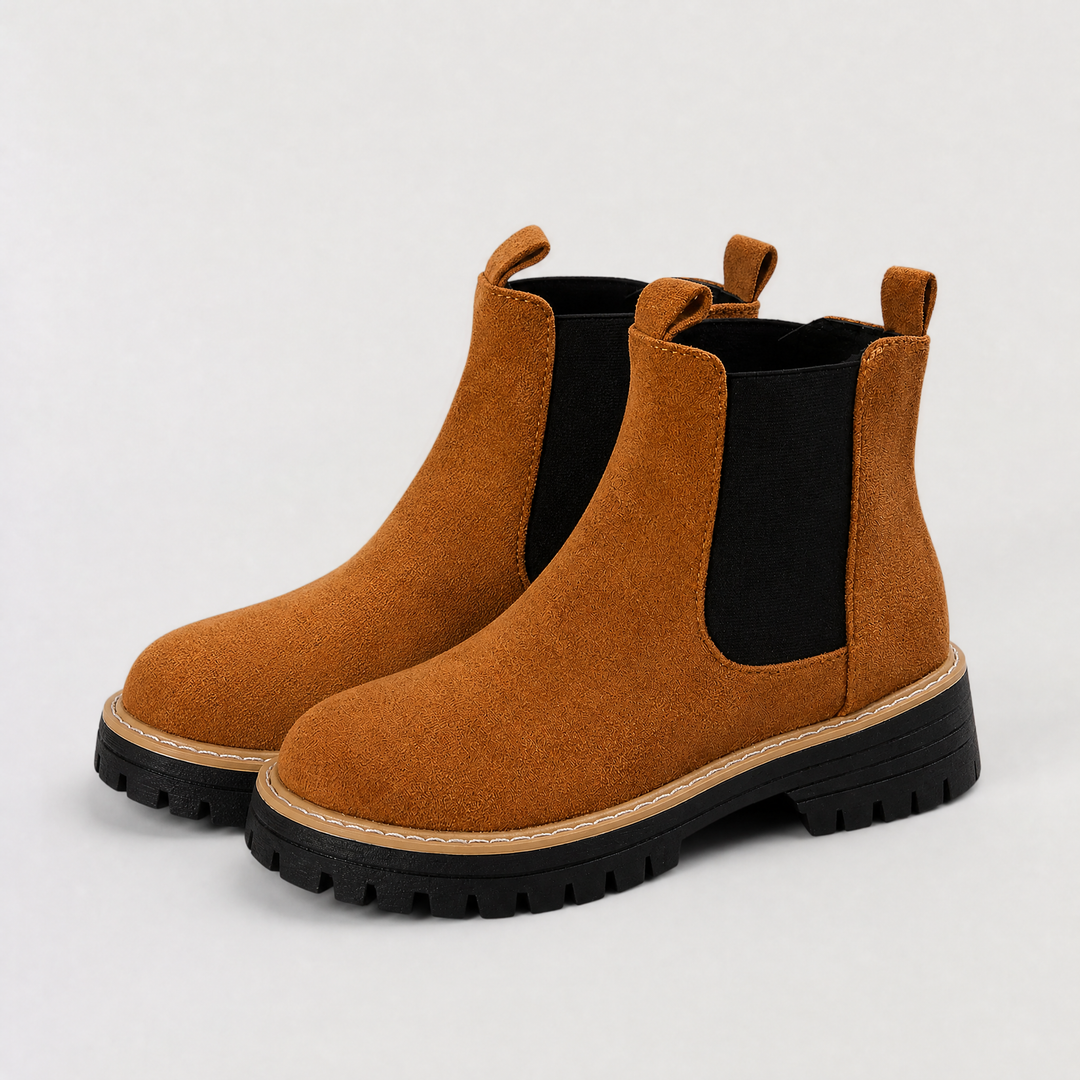 Women's Stylish Suede Block Heel Ankle Boots
