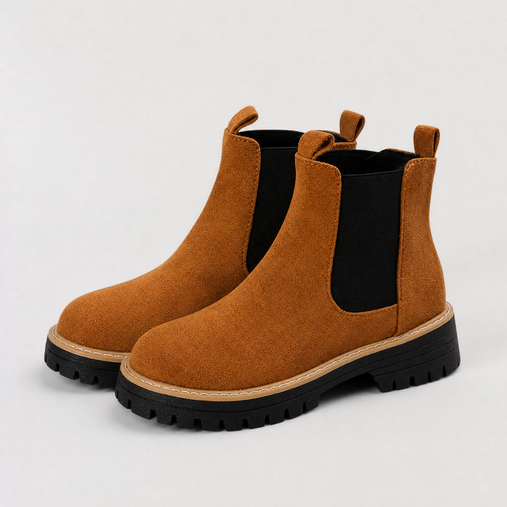 Women's Stylish Suede Block Heel Ankle Boots