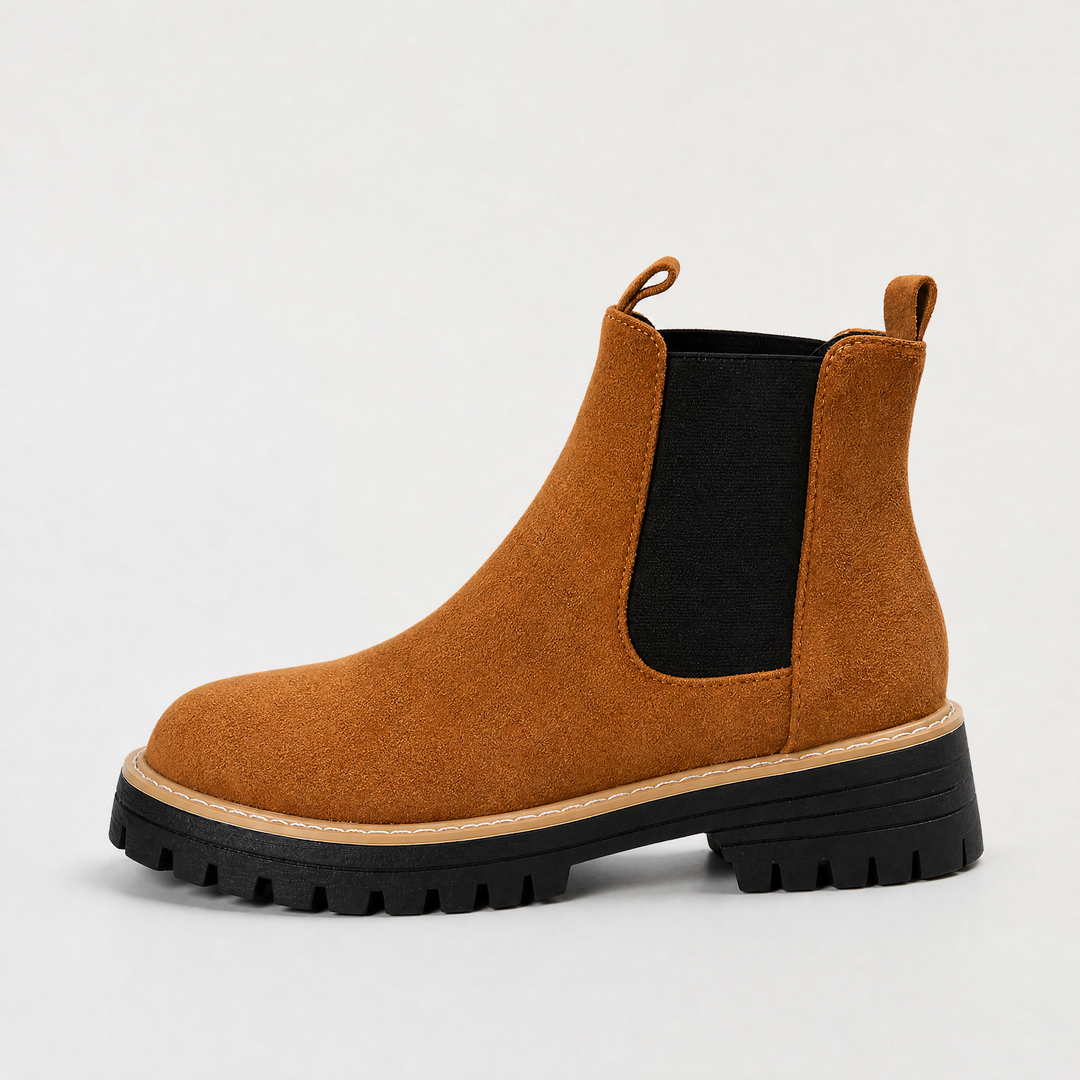 Women's Stylish Suede Block Heel Ankle Boots