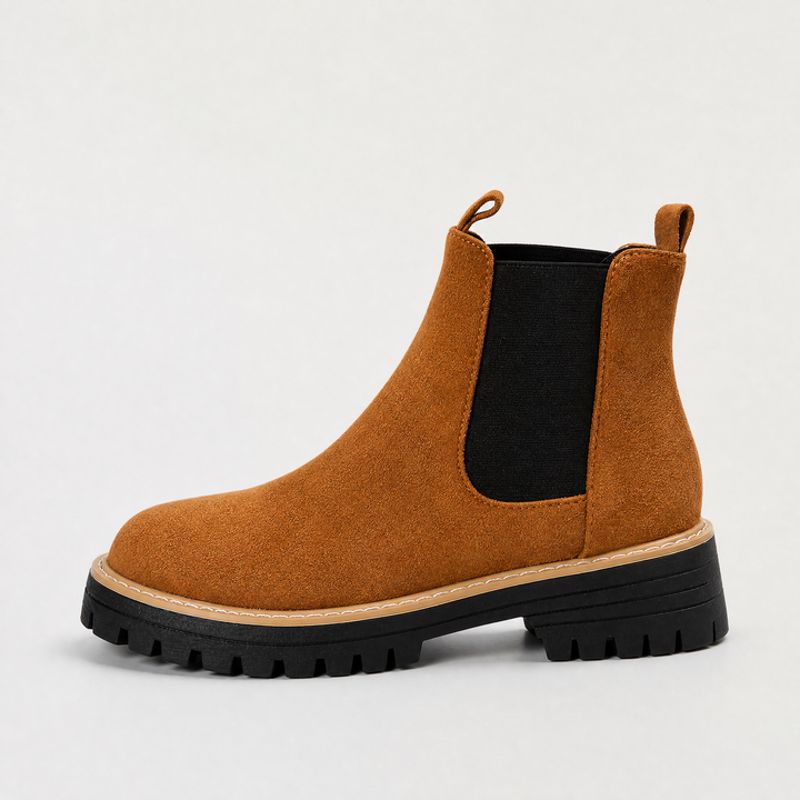 Women's Stylish Suede Block Heel Ankle Boots
