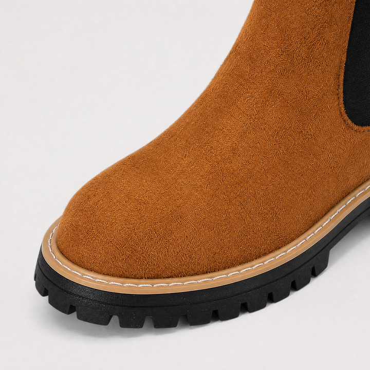 Women's Stylish Suede Block Heel Ankle Boots