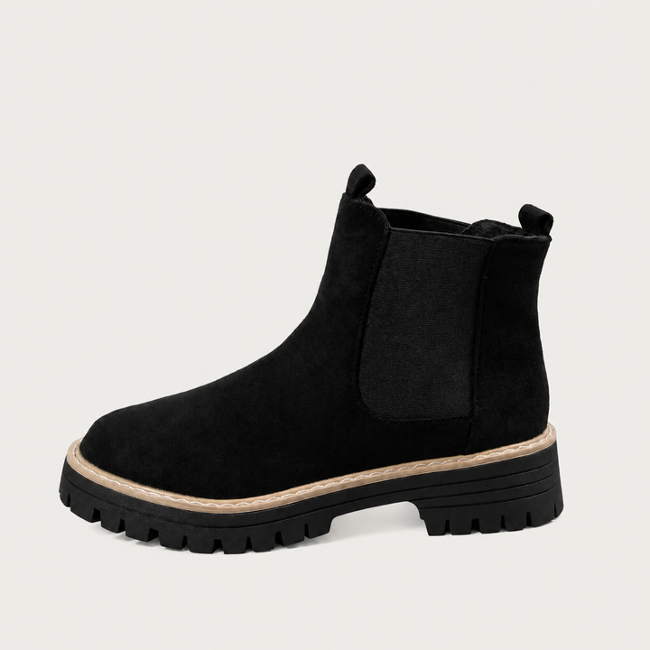 Women's Stylish Suede Block Heel Ankle Boots