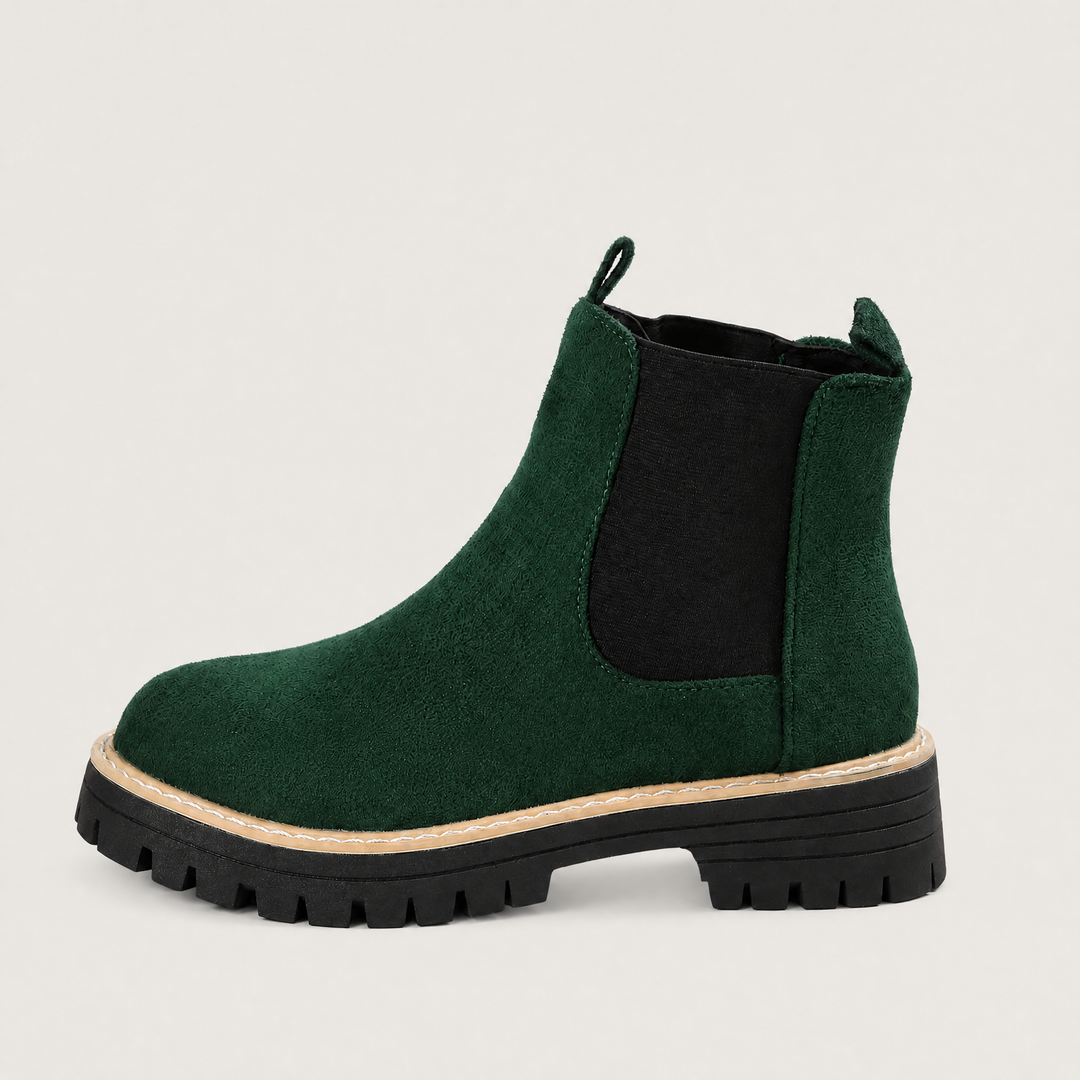 Women's Stylish Suede Block Heel Ankle Boots