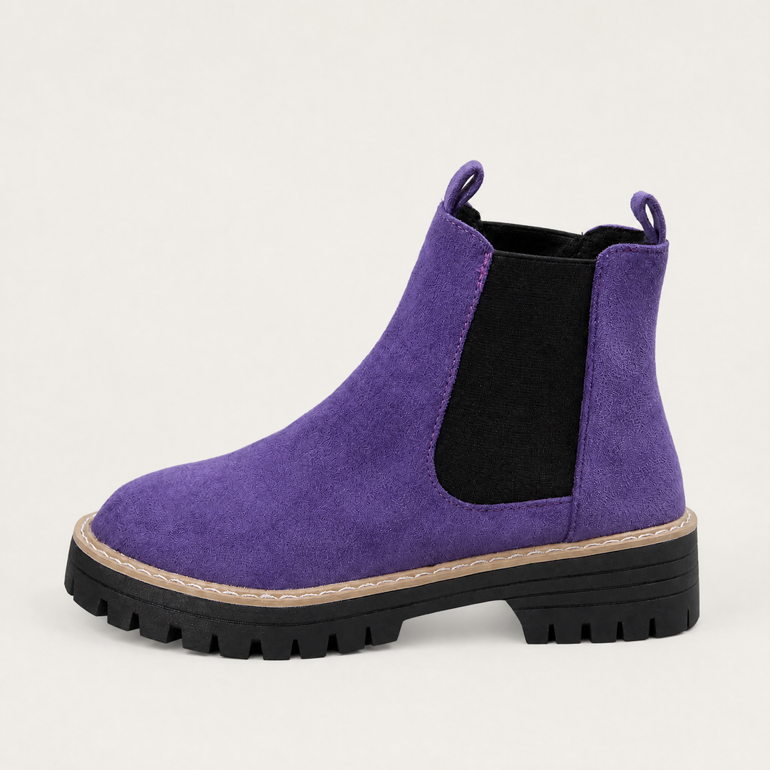Women's Stylish Suede Block Heel Ankle Boots