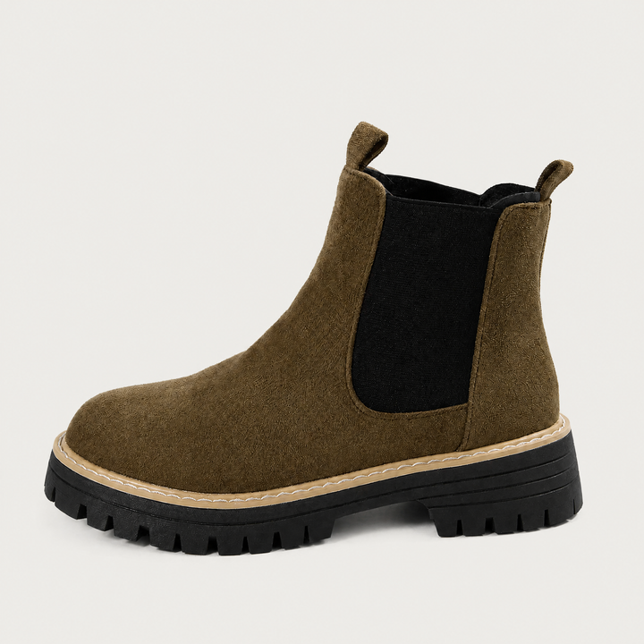 Women's Stylish Suede Block Heel Ankle Boots