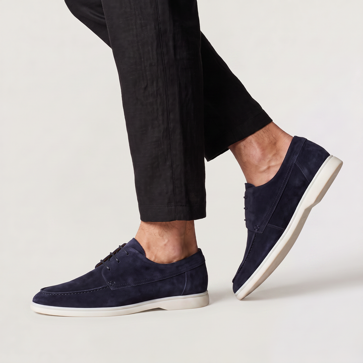 Men's Classic Suede Lace-Up Loafers