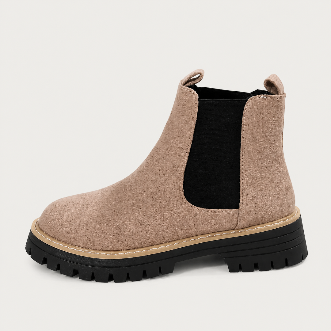 Women's Stylish Suede Block Heel Ankle Boots