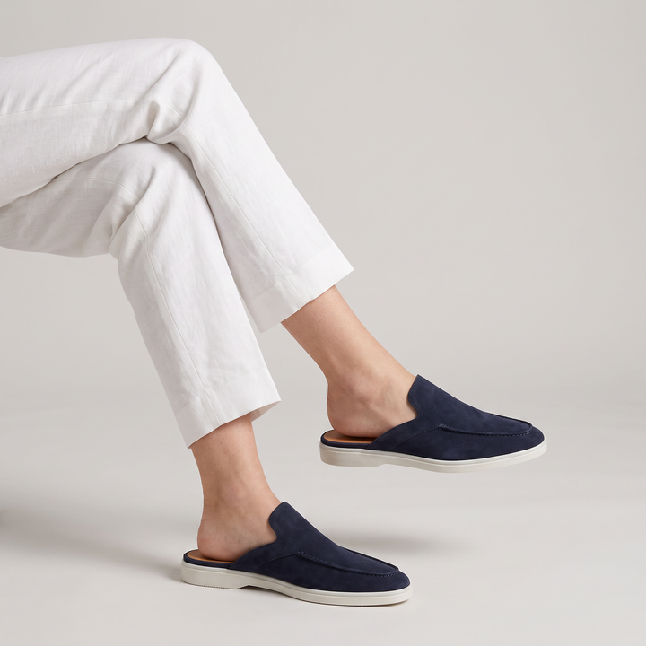 Women's Casual Suede Backless Slip-On Loafers