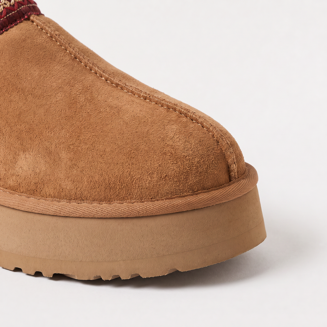 Women's Casual Borg-Lined Platform Mule Slippers